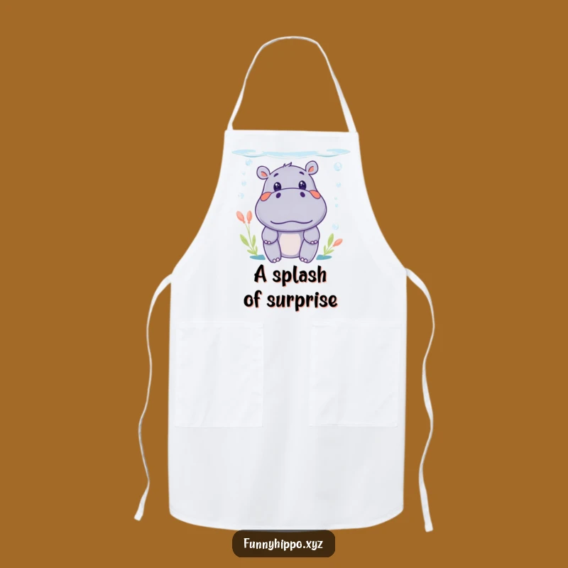 Funny Kawaii Hippo Surprise Apron: Kitchen Shock, Chef's Gift