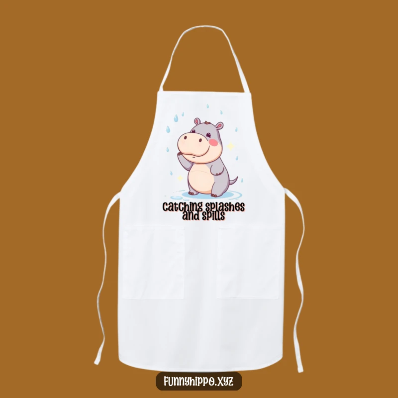 Funny Kawaii Hippo Apron: Kitchen Comedy King, Perfect Chef Gift