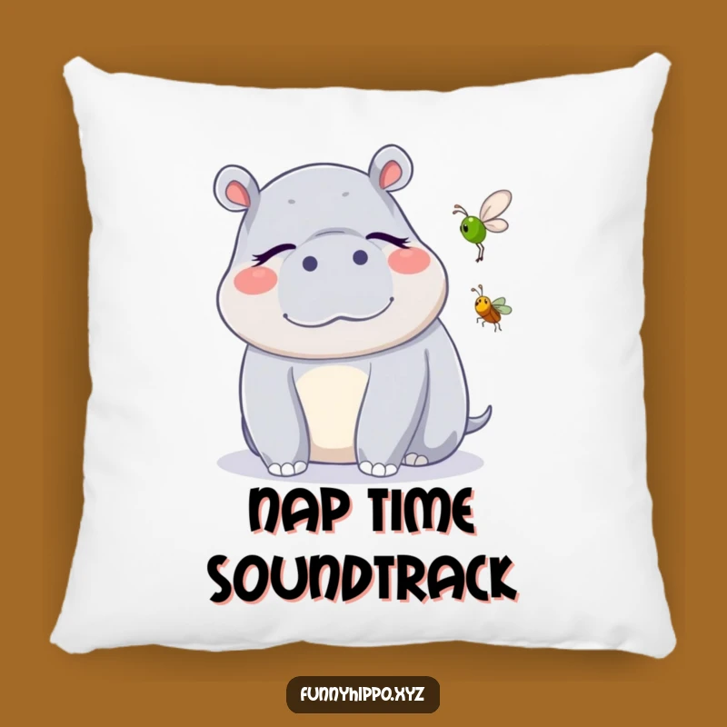 Funny Kawaii Hippo Listening Pillow: Cozy Blissful Comfort