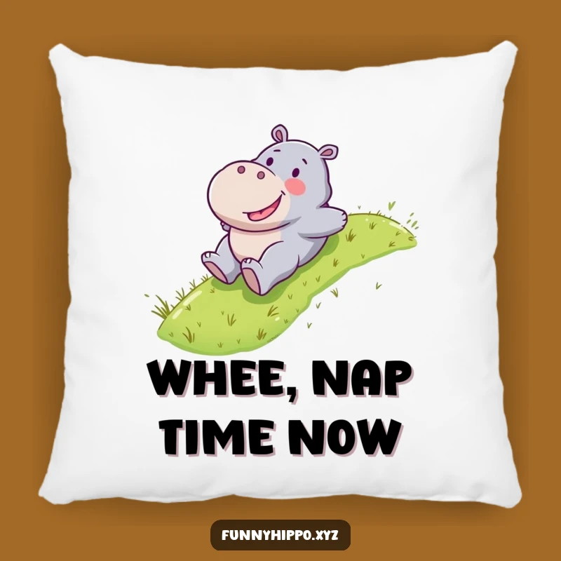 Funny Kawaii Hippo Pillow - Cozy Cushion for Happy Sliders