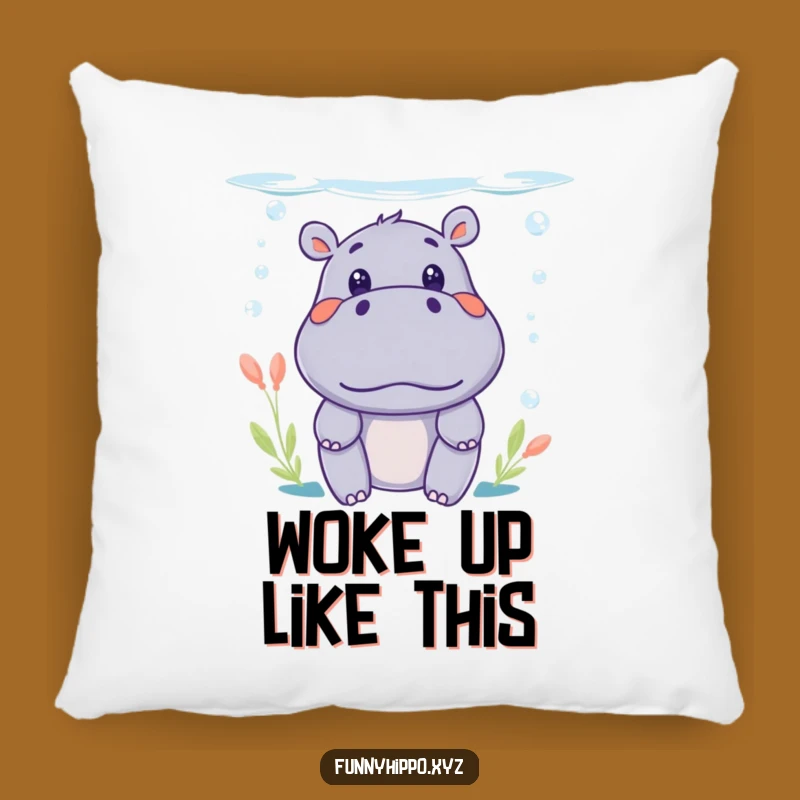 Funny Kawaii Hippo Surprise Pillow: Cozy Shock, Comfy Gift