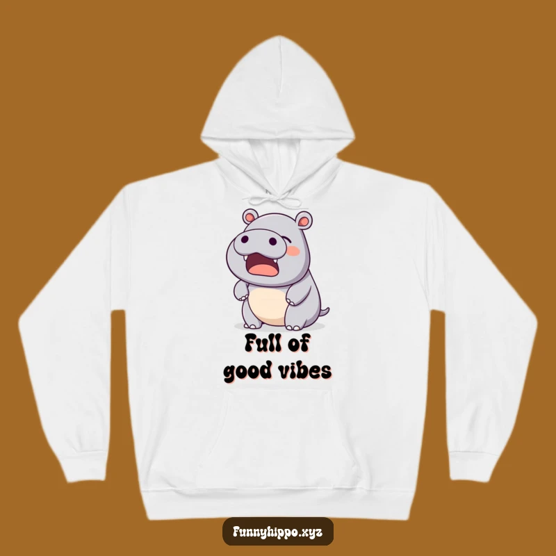 Funny Kawaii Hippo Yawn Hoodie: Cozy Comfort, Relaxing Gift