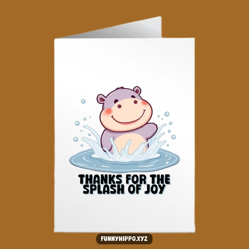 So Much Thanks Free Printable Hippo Card - Cute Downloadable Gift
