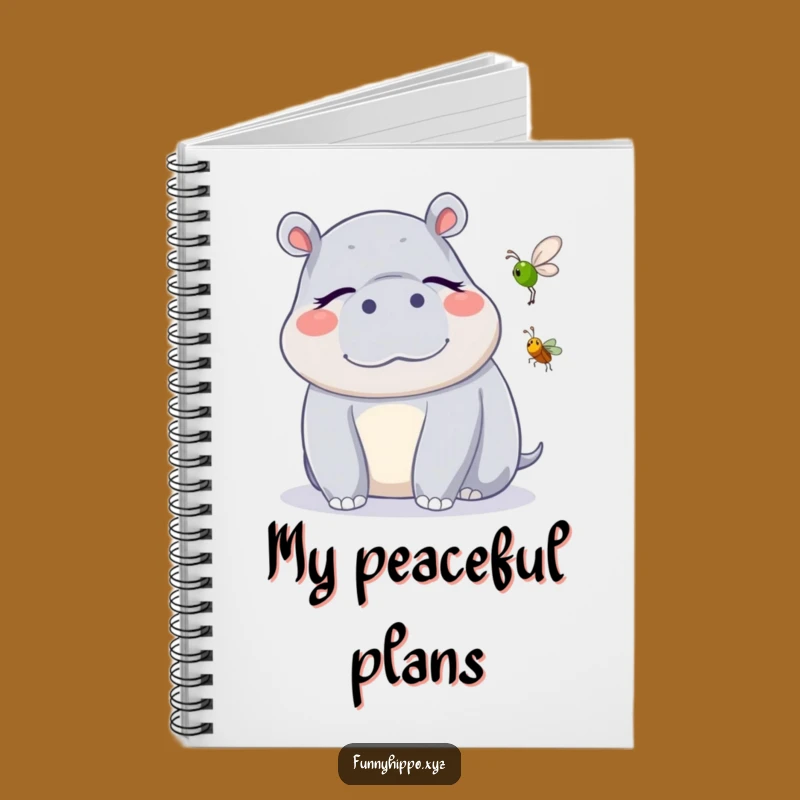Funny Kawaii Hippo Listening Notebook: Journal Your Peaceful Thoughts