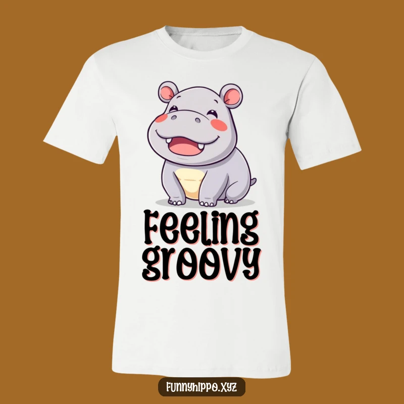 Funny Kawaii Hippo Ear Wiggle T-Shirt - Delightful Hippo Joyful Tee